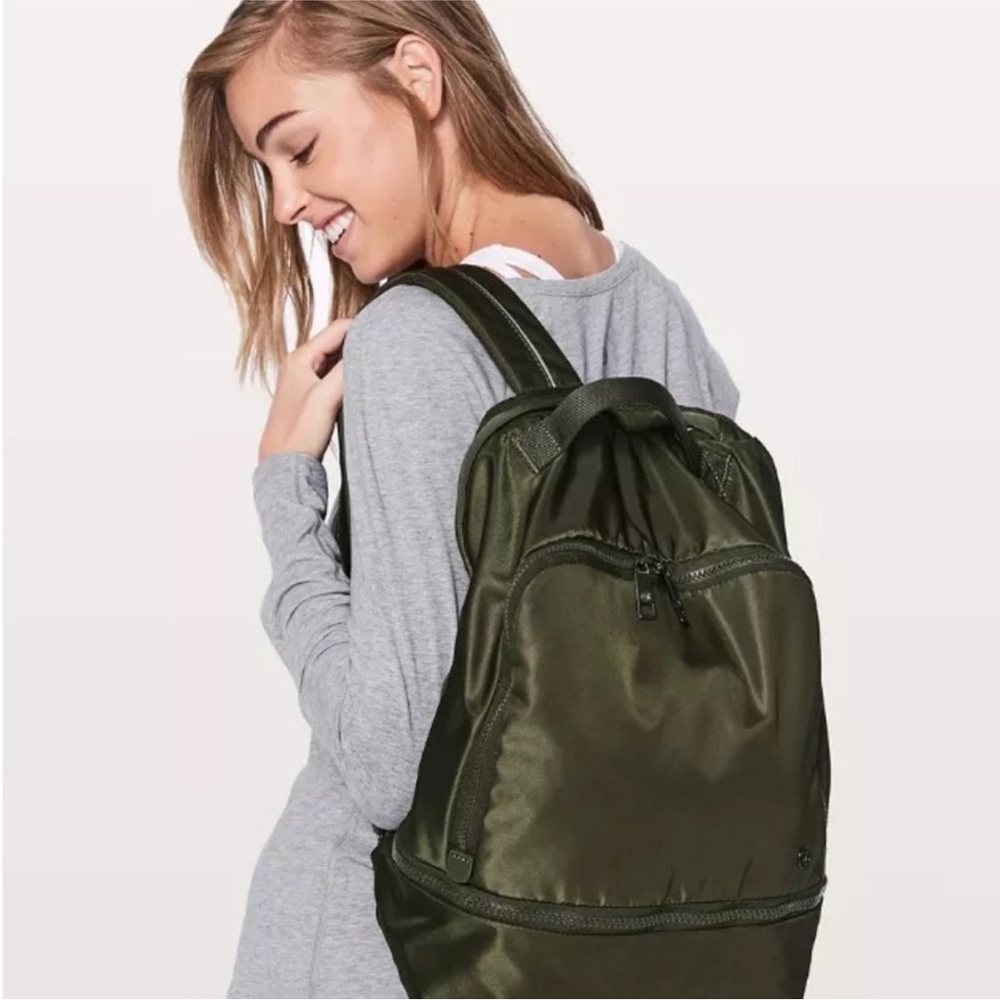 Lululemon City Adventurer Backpack in olive green